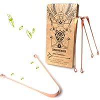 Los mejores  - Nature Nerds - 3 limpiadores de lengua de cobre- estuche 100% reciclado- Jihwa Prakshalana - Un ritual de…